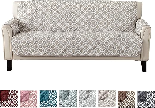 Amazon Com Great Bay Home Reversible Couch Cover For 3 Cushion