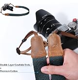 Padwa Lifestyle Dark Blue Green Camera Strap Crazy Horse Leather Ends Cotton view 4