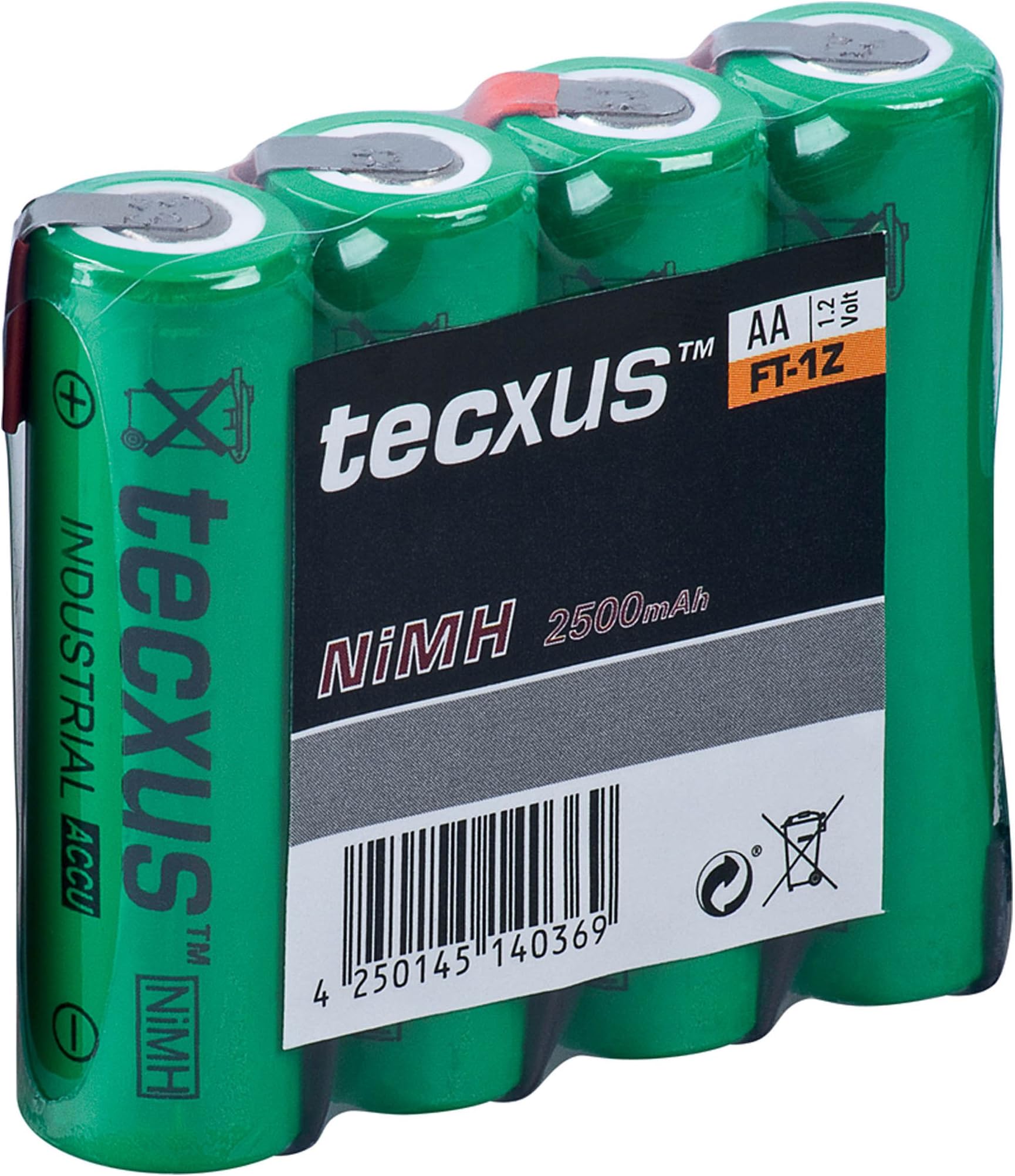 Tecxus NiMh Mignon AA Battery 1.2 V / 2500 mAh Pack of 4