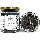 Protection Soy Herbal Candle 9oz | Negativity, Psychic Attacks & Evil Intentions | Wiccan Pagan Hoodoo Conjure