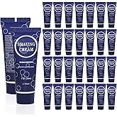 Travel Shaving Cream for Men, Individually Wrapped Mini Shaving Cream in Bulk, Disposable Travel Size Toiletries Amenities Vacation for Hotel, Shelter/Homeless/Nursing Home/Charity 1 Oz (Pack of 30)