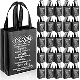 Sweetude Team Appreciation Gifts Bags Reusable with Handles Gift Bags Employee Appreciation Gift Bag for Staff Coworker Teacher Team Building(Black,25 Pcs)