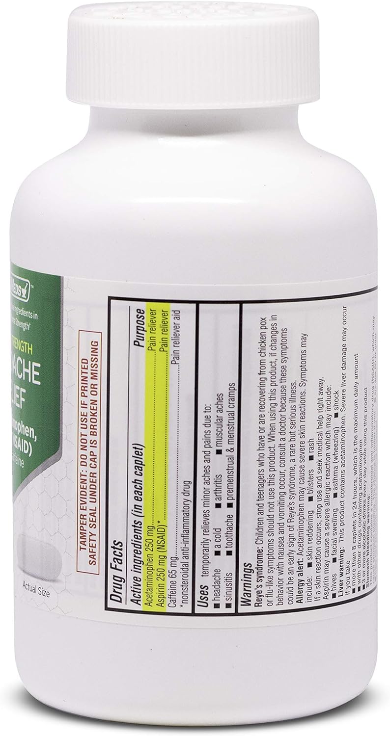 ValuMeds Extra Strength Headache Relief Caplets (300-Count) | Nonsteroidal Anti-Inflammatory Pain Reliever | Arthritis, Muscles, Joints: Health & Personal Care