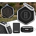 PlayBetter Bushnell Wingman Mini (Silver/Black) Magnetic GPS Golf Speaker Bundle Portable Charger - Music & Audible Distances Bluetooth Speaker for Golf Cart - 36,000+ Courses