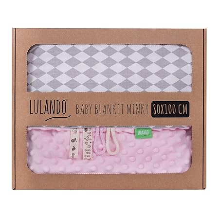 LULANDO Babydecke Kuscheldecke Krabbeldecke aus 100% Baumwolle (80x100 cm). Super weich und flauschig. Kuschelige Lieblingsde