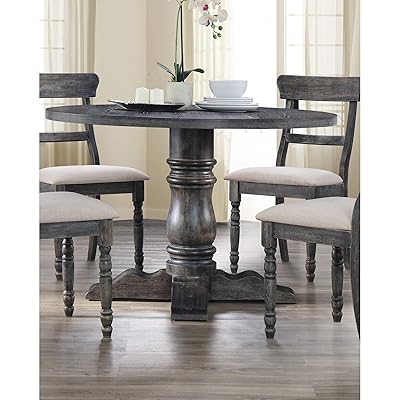 Buy Best Master Furniture Weathered Grey Round Dining Table Online In Turkey B085132x8n