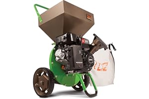 Tazz Chipper Shredder 35259, Heavy Duty 212cc, 4-Cycle Viper Engine, Rugged Debris Bag, Steel Hopper, Shred Branches up to 3” in Diameter