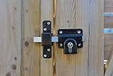 Gatemate Premium Long Throw Lock Double Locking 2 Inch Stainless Black view 5