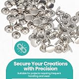 Trimming Shop Double Cap Rivets 10mm x 9mm Silver Tubular Metal Studs view 3