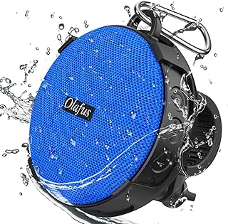 Olafus Bluetooth Lautsprecher Fahrrad, Bluetooth Lautsprecher 5.0, IPX7 Wasserdicht Duschlautsprecher, Tragbar Speaker Kabelloser Musikbox mit Freisprechenfunktion, 10H Spielzeit