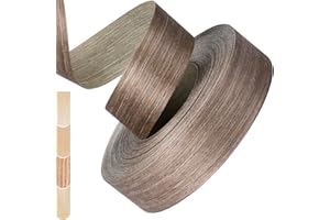 ZYJT Walnut Edge Banding, 2 inch x 25ft roll of Veneer Edge Banding - Pre-glued Flexible, Real Wood Tape for Cabinet Repair &
