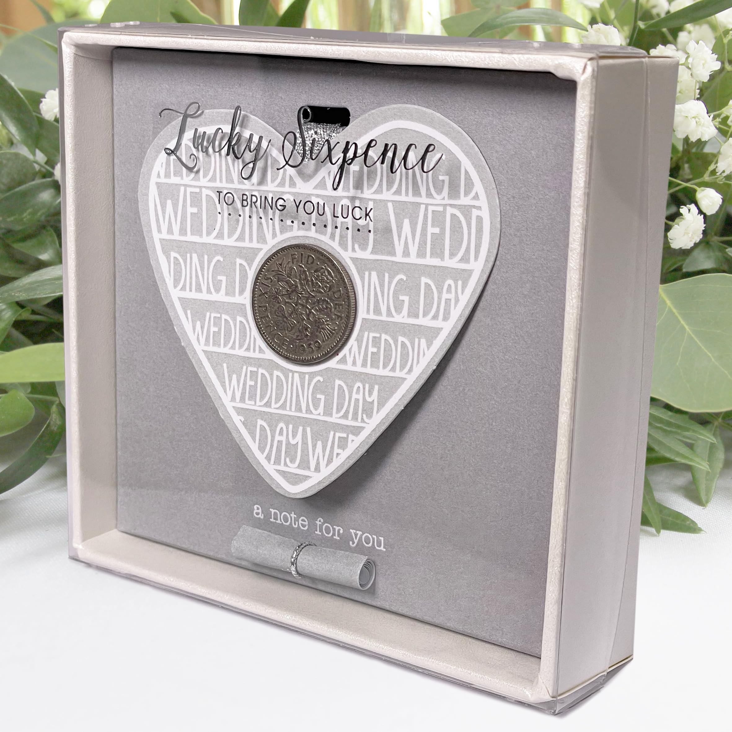 Lucky Sixpence coin for the Bride - Bride gift for the Wedding Day | Wish the Bride Good Luck | a Traditional Gift for the Wedding Day in a Presentation Box