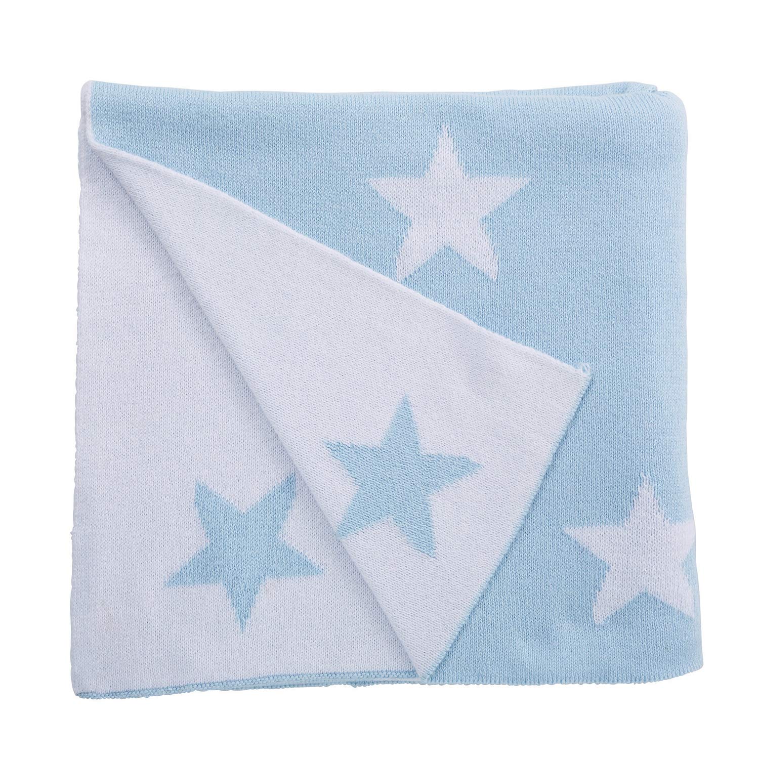 blue crib blanket
