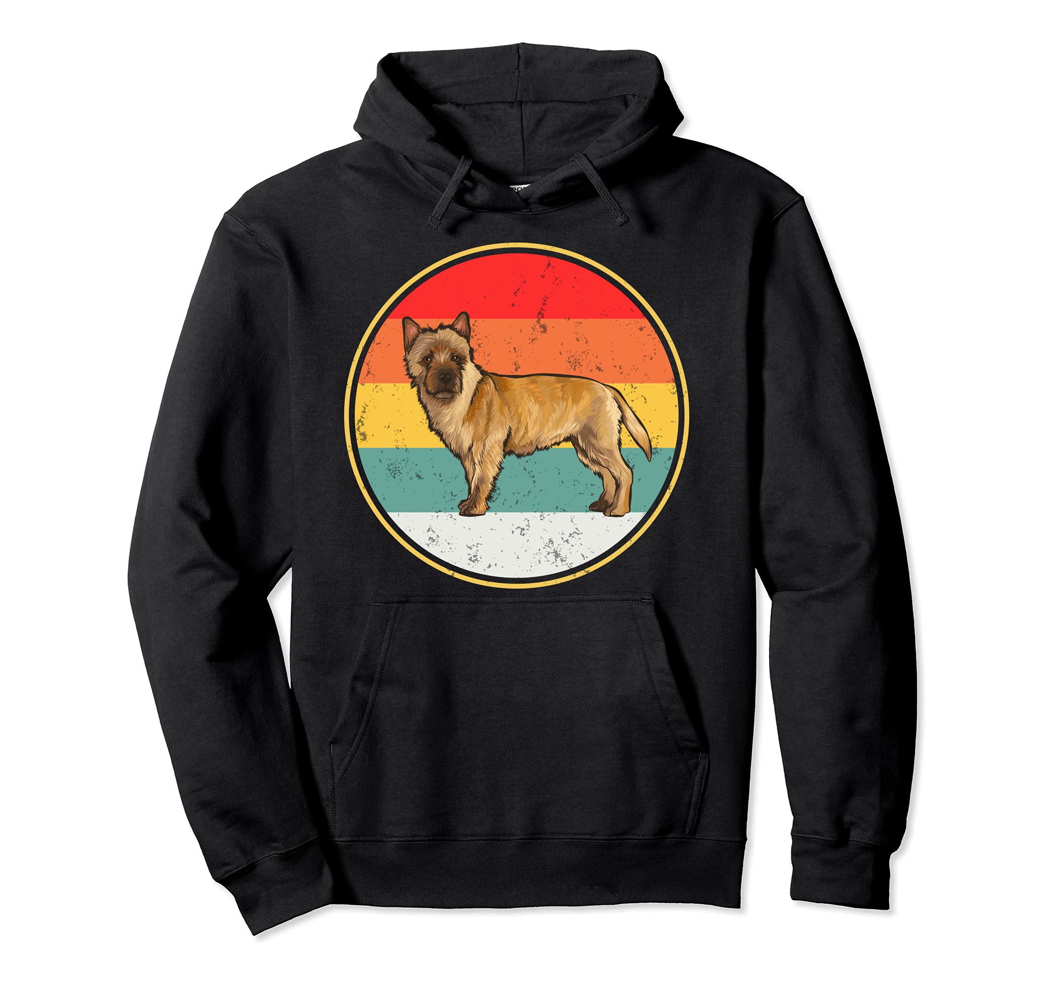 Vintage Retro Sunset Cairn Terrier Dog Pullover Hoodie