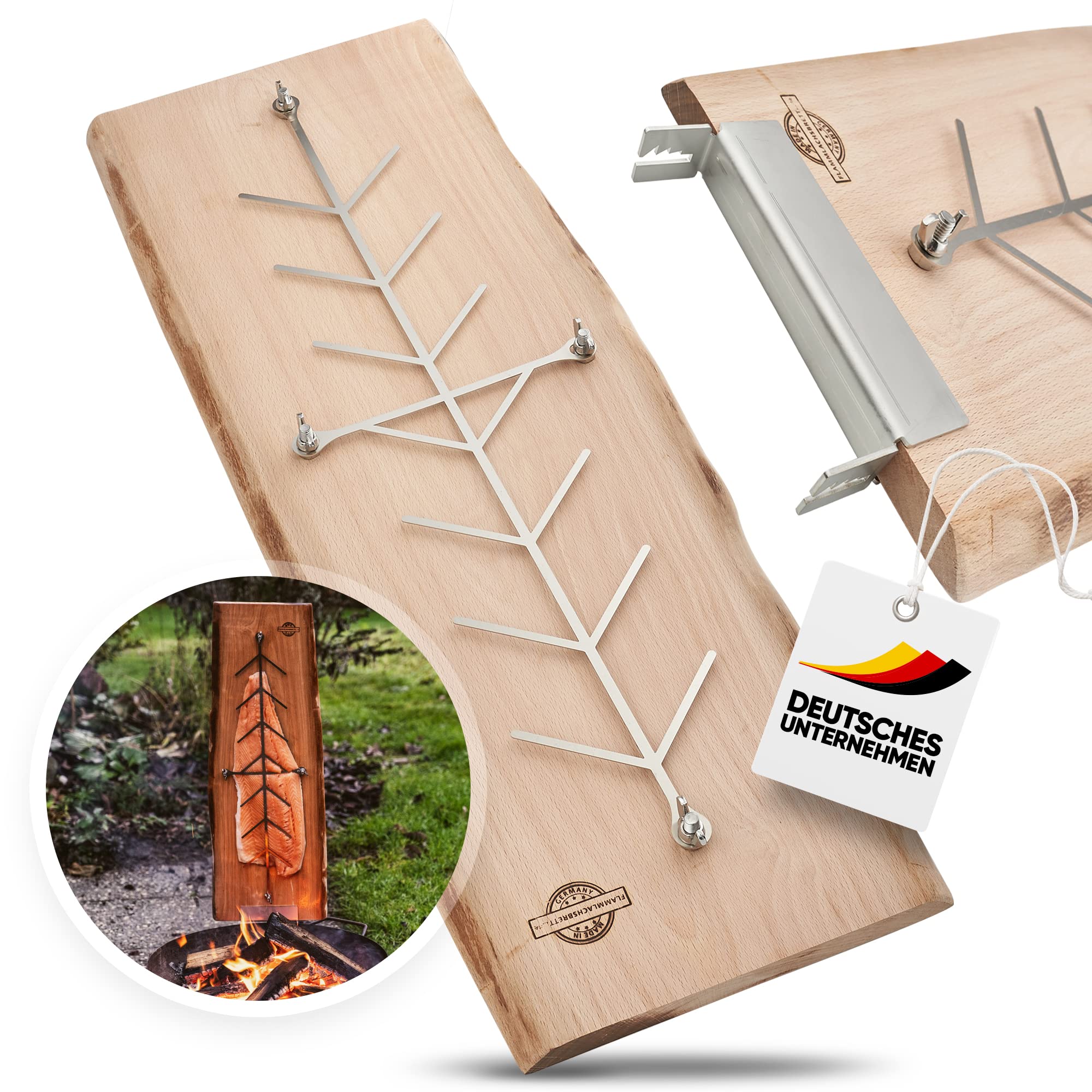 Flame salmon plank, beech, extra large (wood)