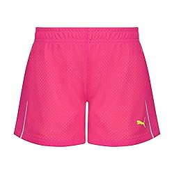 PUMA Girls' Little Active Short, Pink Glo, 4