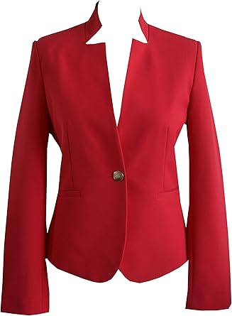 veste tailleur rouge