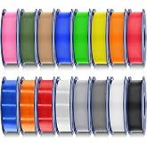 SUNLU 16 Color PLA Filament Bundle Multicolor, 0.25kg per Spool, Total 4KG | 0.25kg per Spool, 16 Pack (4 Transparent Color and 12 Regular Solid Color), Individually Vacuum Packed