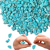 XIANNVXI Blue Turquoise, Beads Natural Chip Stone Beads 400Pcs Crystal Bead 5-8mm Irregular Healing Crystal Loose Rocks for DIY Jewelry Making