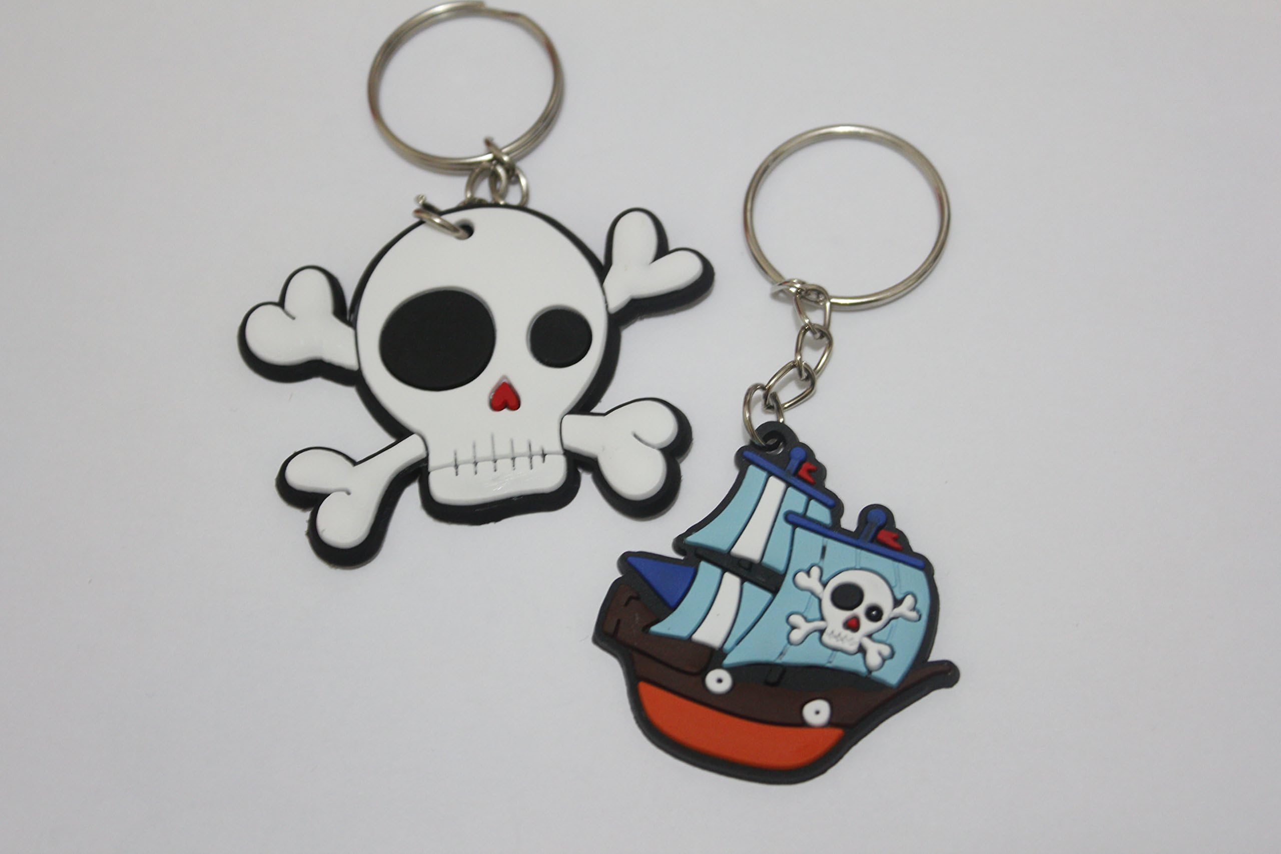 Fungshop Skeleton Pirate Ship keychain rings Figures Toys 2 pics