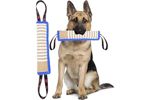 Clysoru Dog Tug Toy Dog Tough Jute Bite Pillow Lasting Training Equipment Puppy to Large Dogs Interactive Toy for Large and Small