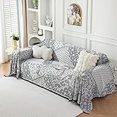 Deep Dream Boho Couch Cover Blanket, Soft Chenille Sofa Covers for 3 Cushion Couch, Sofa Slipcovers Washable Living Room Furn