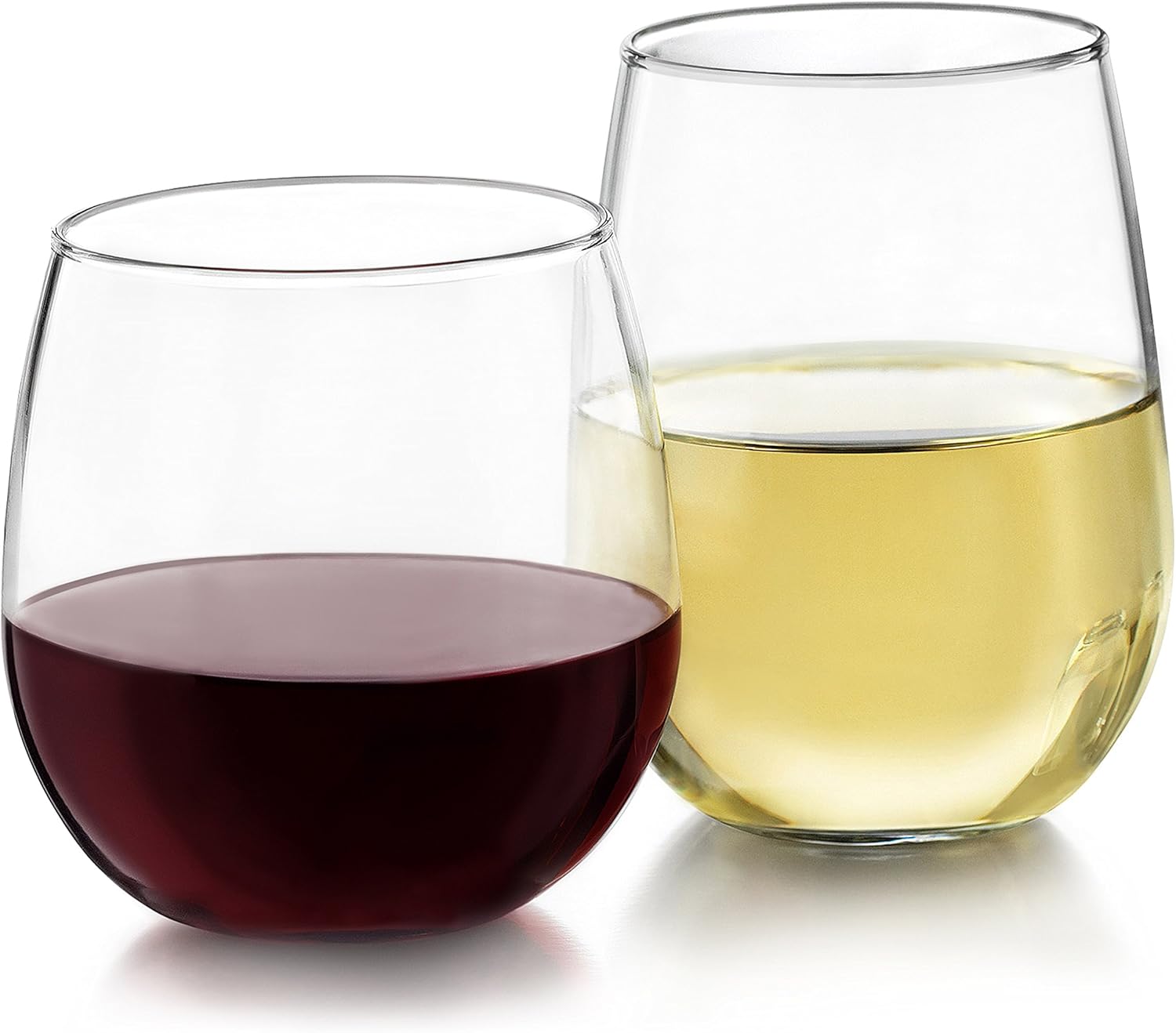 Amazon Com Libbey Stemless 12 Piece Wine Glass Party Set For Red