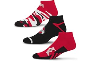 For Bare Feet NCAA unisex-adult Camo Boom 3 Pack Ankle Sock