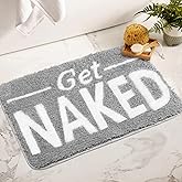 Bathroom Rug Set 2 Piece, Soft Pink Cute Bath Mat and U-Shaped Contour Toilet Rug