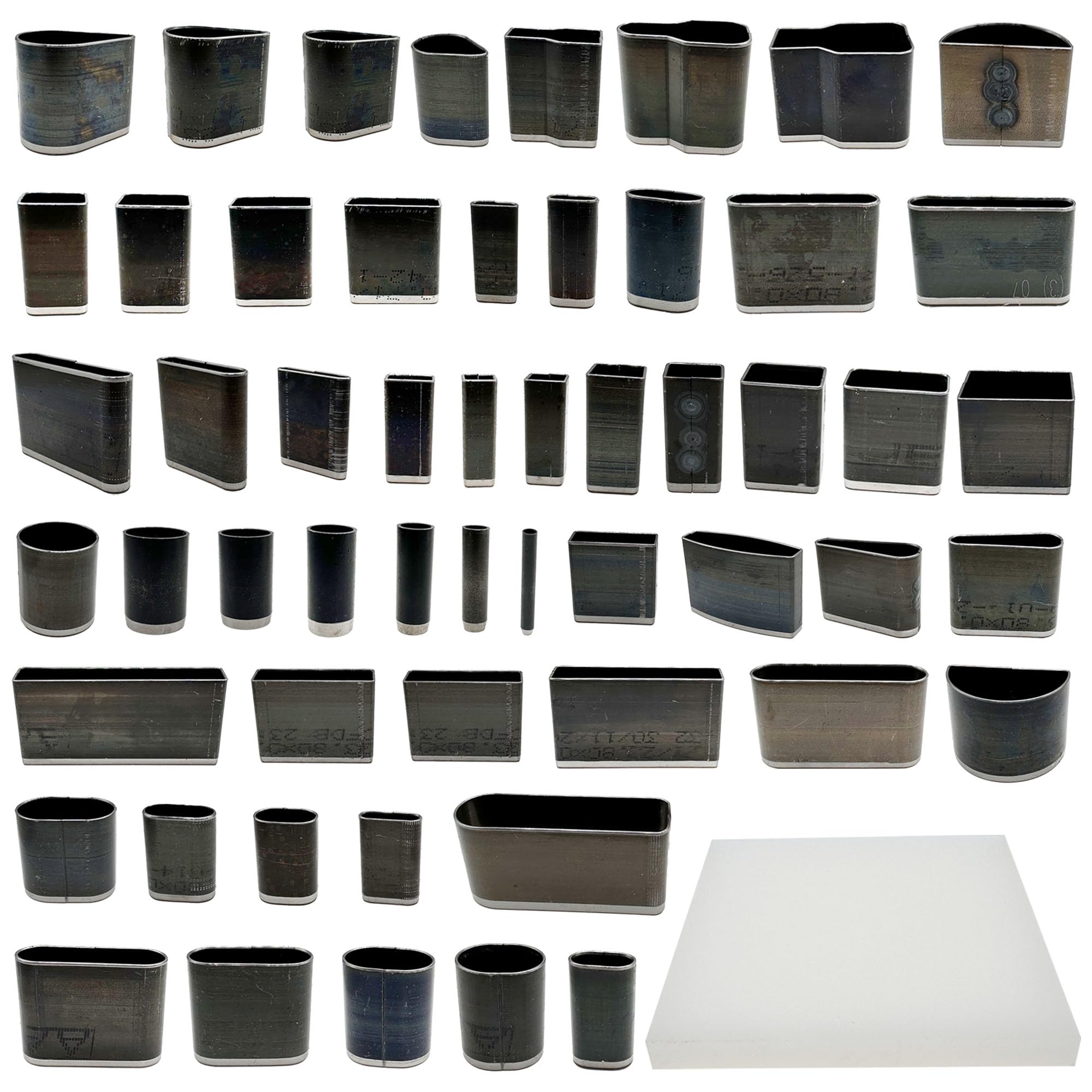 JMZLLRX 56 PCS Multiple Shapes Hollow Punch Cutter With Perforated Matting, DIY Leather Crafts Tool