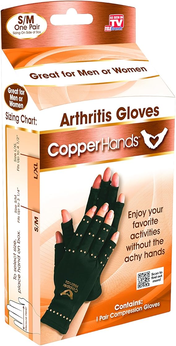 Copper Hands Arthritis Compression Gloves As Seen on TV (SM/MD) Amazon