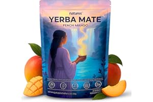NATURE ZEMPIC Zempic Yerba Mate Instant Tea Powder - Peach Mango Flavor | 30 Servings Clean Energy & Focus Boost (30 Servings (Pack of 1), Peach Mango)