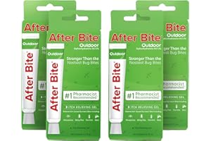 After Bite Outdoor Formula - Itch Relief with Diphenhydramine HCl - Ideal for Mosquito & Fire Ant Bites, Bees & More - Portable Gel Formula - 0.7 oz (4 Pack)