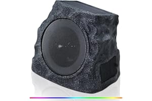 Postlucky Outdoor Rock Bluetooth Speakers Waterproof Solar-Powered Wireless Bluetooth Rock Speakers Outdoor Waterproof Patio with Lights RGB and TWS Pair for Outside Deck Pool