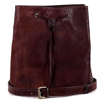 Goatter Womens Leather Brown Tote Bag