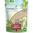 Food to Live Organic Hulled Sesame Seeds, 1 Pound – Whole Raw White Sesame Seeds, Non-GMO, Kosher, Vegan, Unroasted, Bulk. High in Iron, and Calcium. Perfect for Tahini Paste, Stir-fries, and Salads.