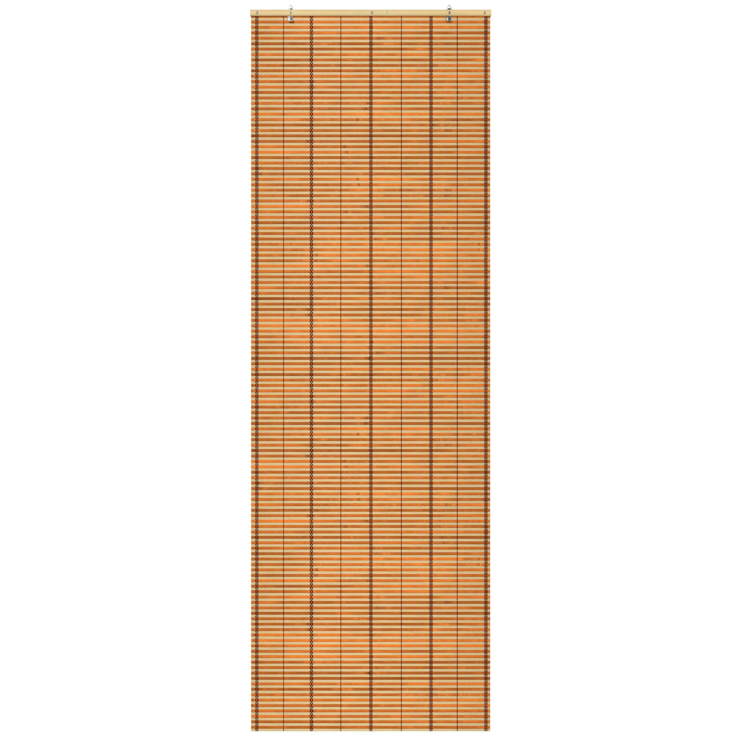 ORIENTAL Furniture Burnt Bamboo Cordless Window Shade - Two-Tone Honey 24" W