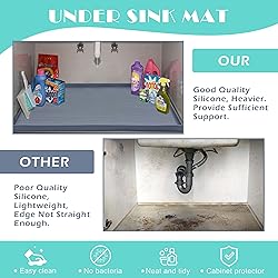 URMONA Waterproof Silicone Under Sink Mat 28'' x