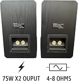 Roxel RBS-300 Passive Bookshelf Speaker Black Wood Effect 4 inch Woofer 1 inch view 3