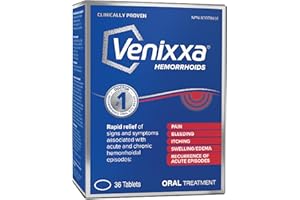 Venixxa Hemorrhoid Oral Treatment, Clinically Proven to Relieve Pain, Bleeding and Itching Associated with Hemorrhoids, 36 Ta