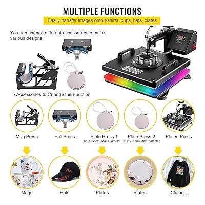 vevor heat press 15x15 inch 8 in 1