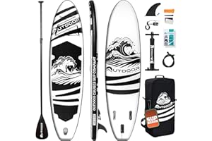 OUTDOORCRUISER OutdoorCrusier Ultra-Portable Inflatable Stand-Up Paddle Board, Lightweight & Stable with Non-Slip Design, Complete SUP Accessories, Durable Drop-Stitch Material