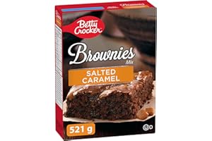BETTY CROCKER Salted Caramel Chocolate Fudge Brownies Mix, 521 Grams Package of Brownie Mix, Includes Salted Caramel Pouch in
