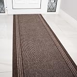 The Rug House Brown Rubber Backed Hallway Runner 2'2" Wide Custom Length view 1
