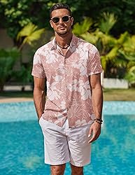 COOFANDY Mens Casual Button Down Shirts Hawaiian