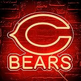 Football Neon Sign for Wall Decor Football Team Neon Light for Man Cave Birthday Gifts for Rugby Fans Dimmable Orange Led Light Up Sign for Party Club Bar Dorm Size12.2 * 13.5In(ZYLD115)