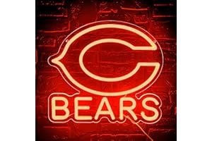 BRINEON Football Neon Sign for Wall Decor Football Team Neon Light for Man Cave Birthday Gifts for Rugby Fans Orange Led Light Up Sign for Party Club Bar Dorm Size12.2 * 13.5In(ZYLD115)