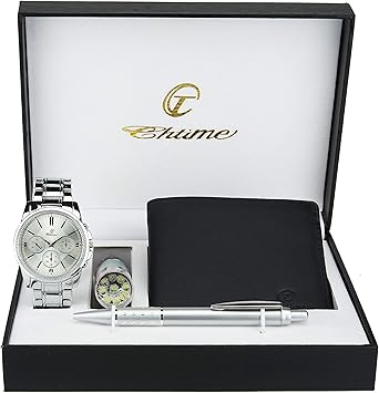 Caja de Regalo Reloj Hombre - Lámpara LED - Billetera -Bolígrafo: Amazon.es: Relojes