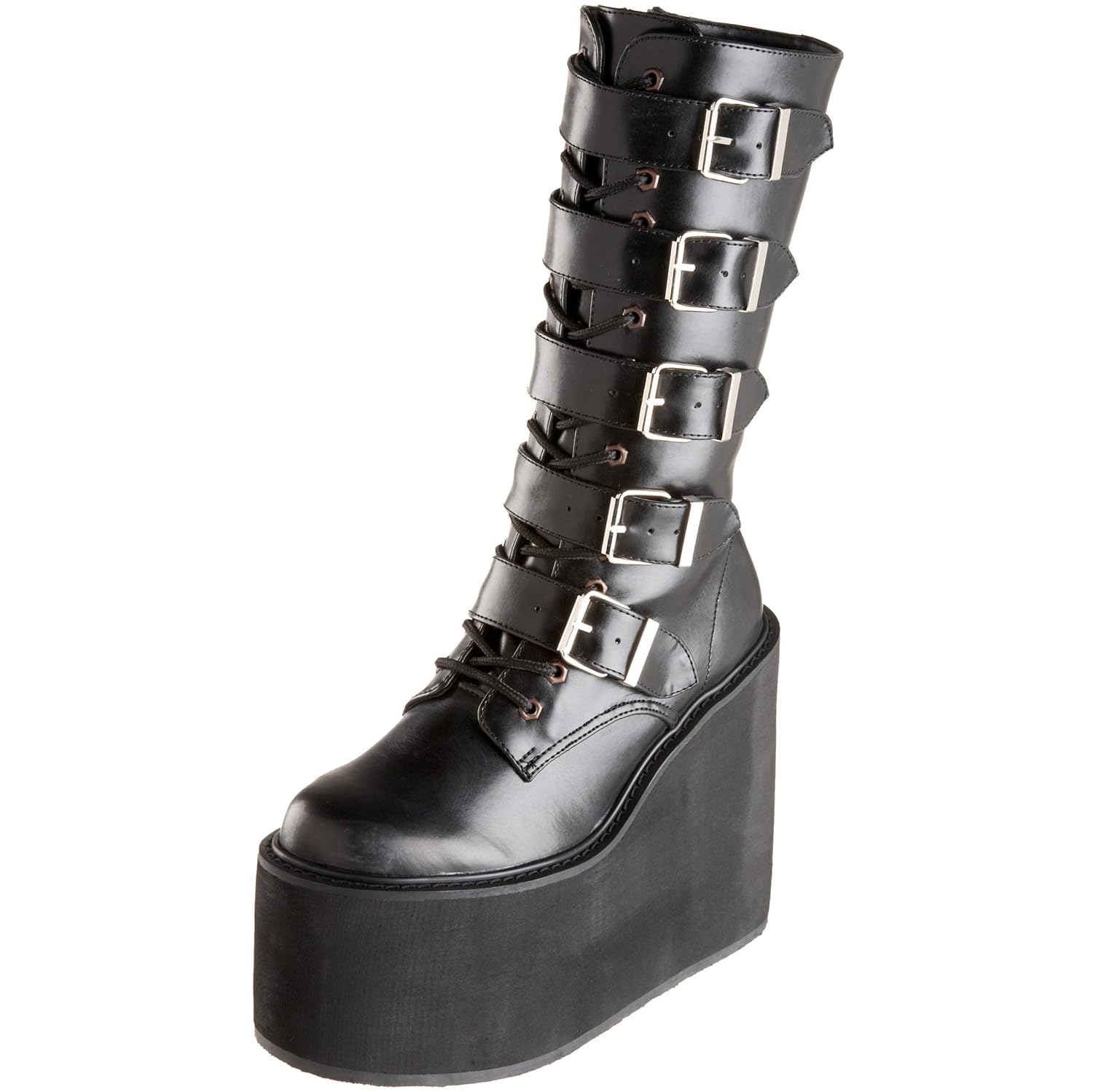 demonia black hole platform boots
