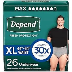 Depend Fresh Protection Adult Diapers, Incontinence